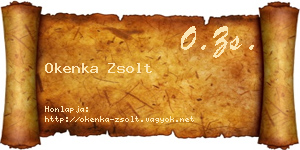 Okenka Zsolt névjegykártya